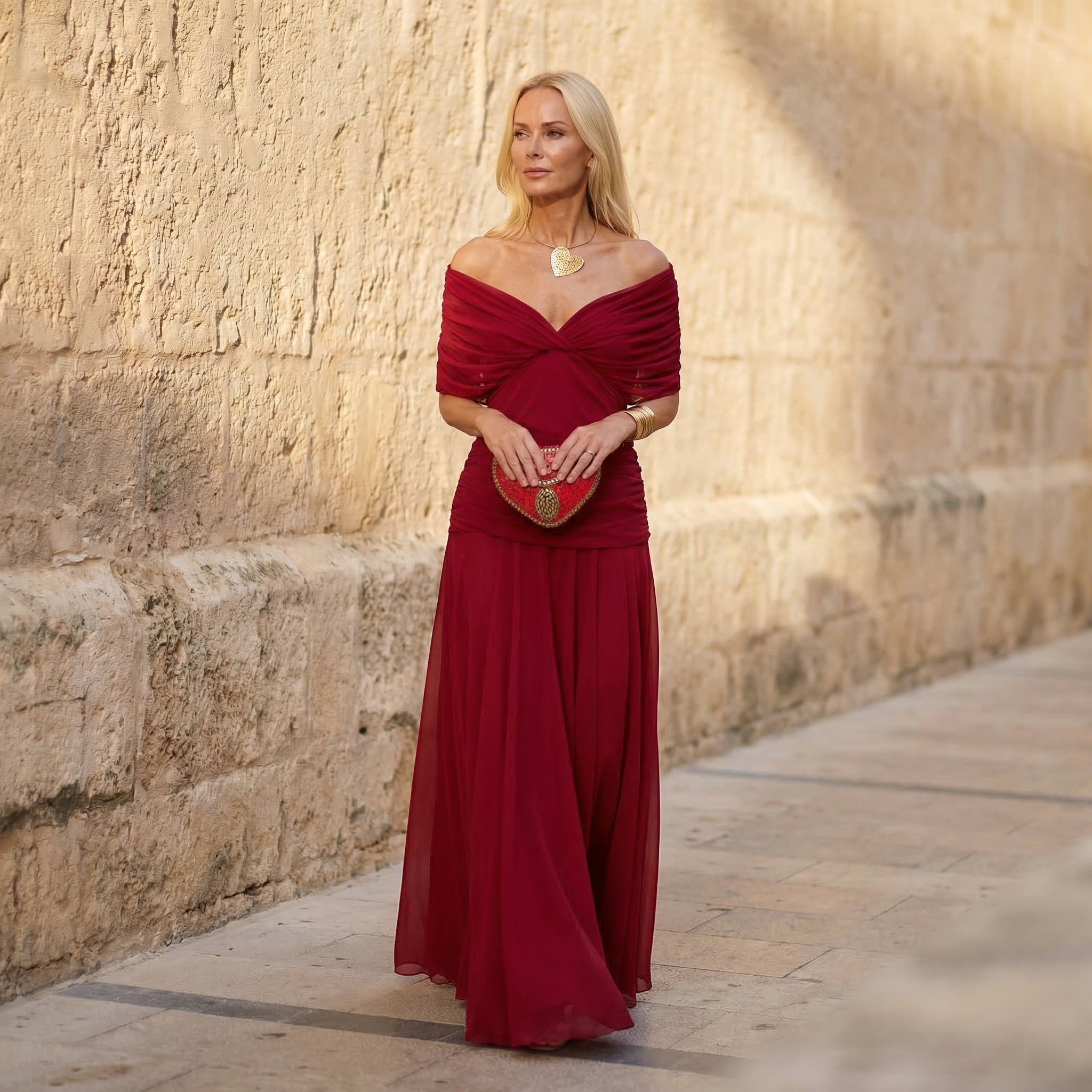 Florendra | Elegant Floral Maxi Dress — Purple