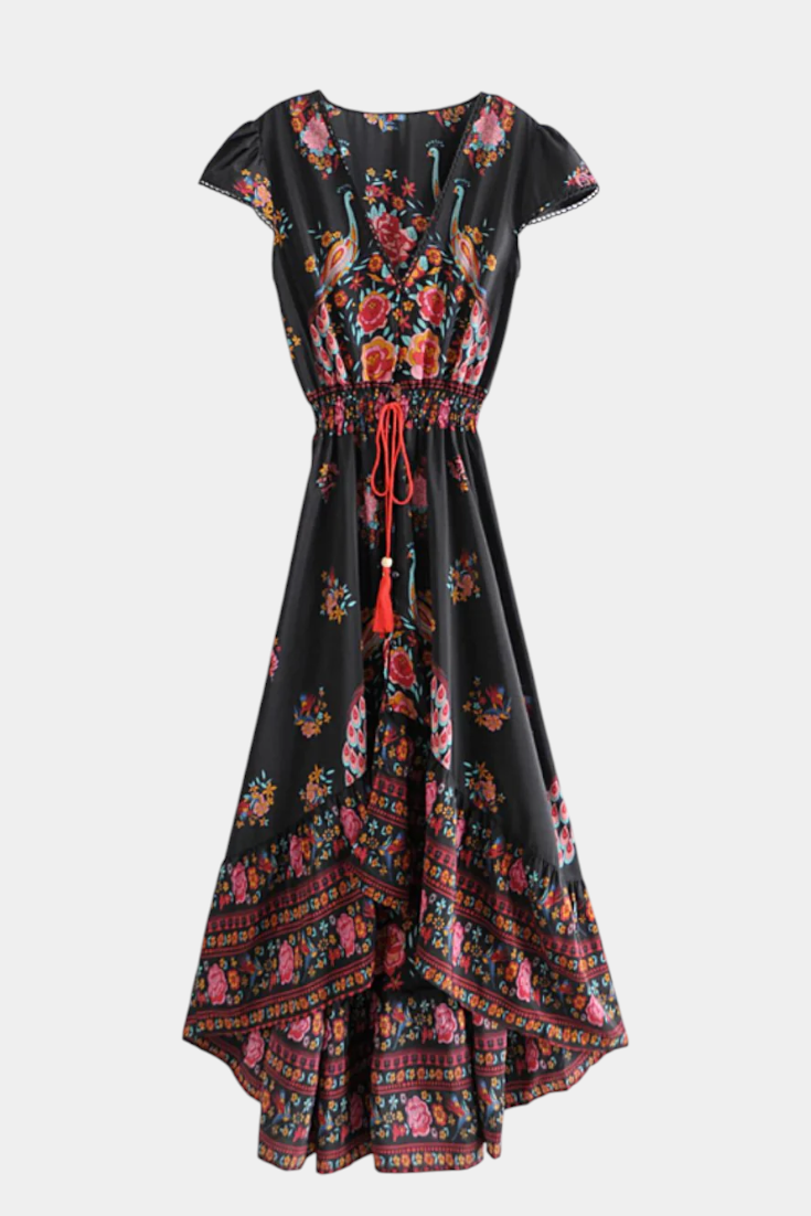 Chiara Bohemian Floral Maxi Dress
