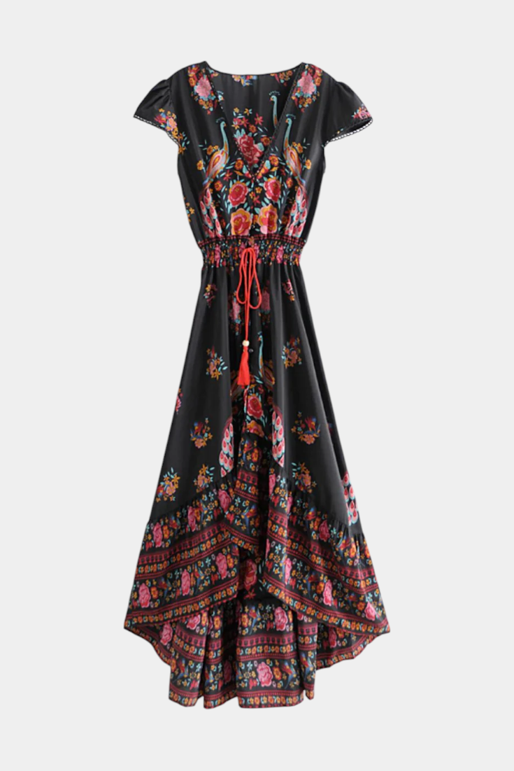 Chiara Bohemian Floral Maxi Dress