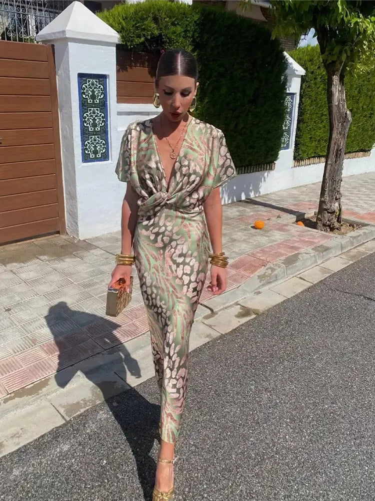 Claire | Copper-coloured midi dress