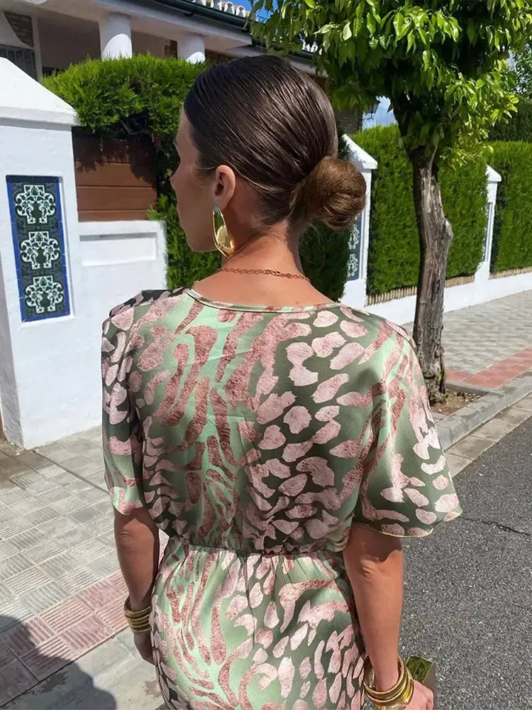 Claire | Copper-coloured midi dress