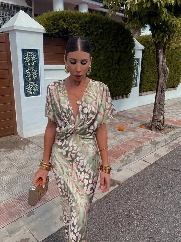 Claire | Copper-coloured midi dress