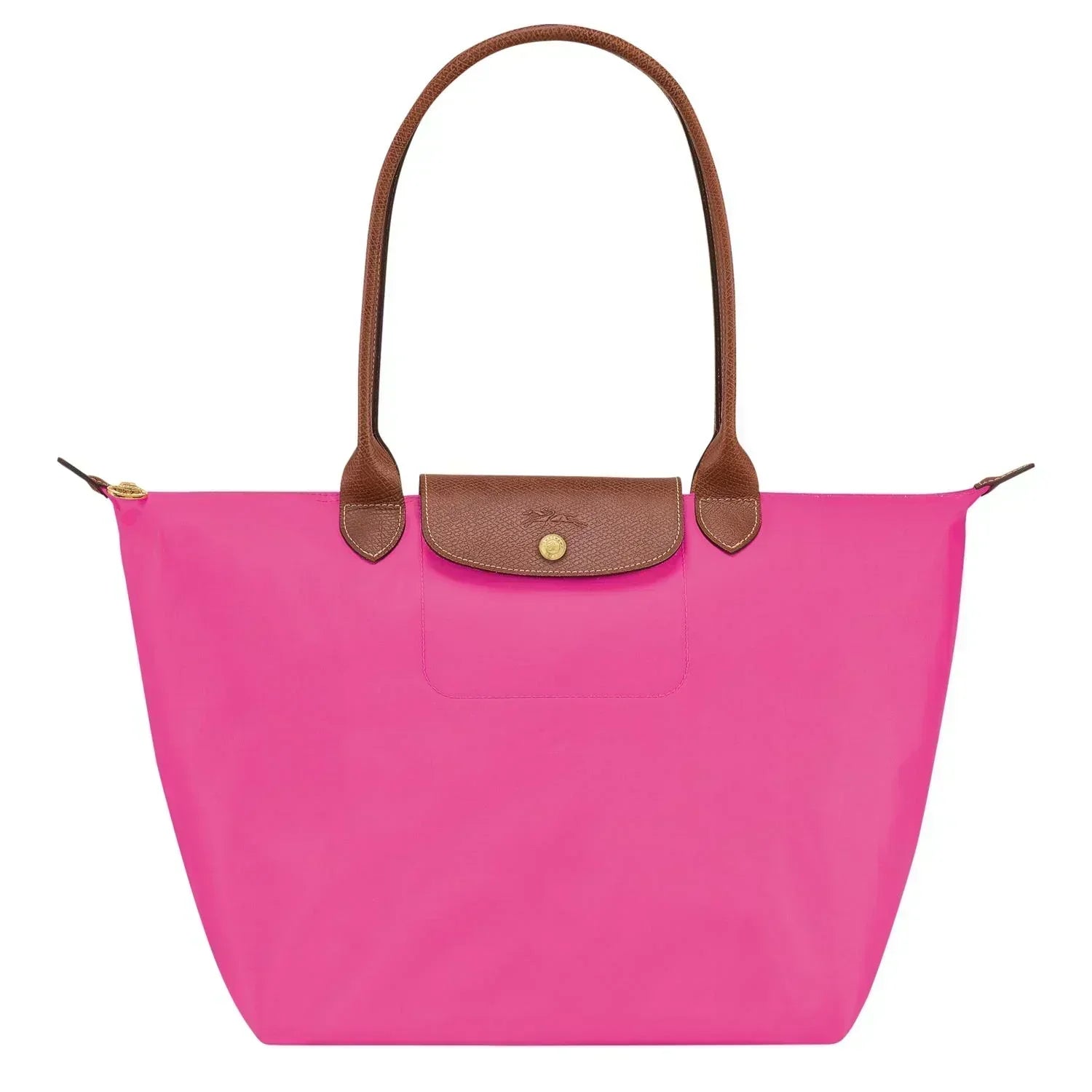 Lether Bag  — Large Foldable Tote Bag, Fuchsia