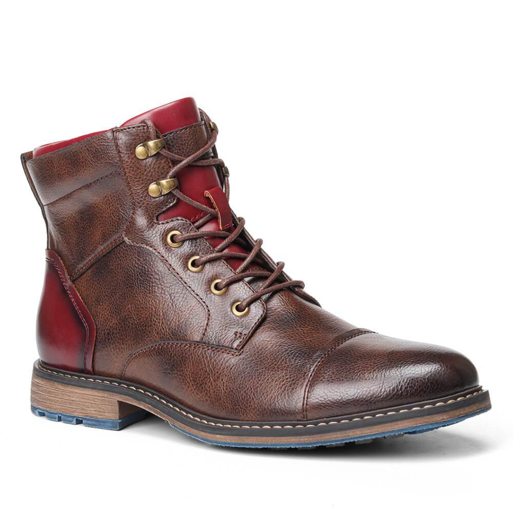 Lukas - Botas Oxford clásicas de cuero vegano para hombre