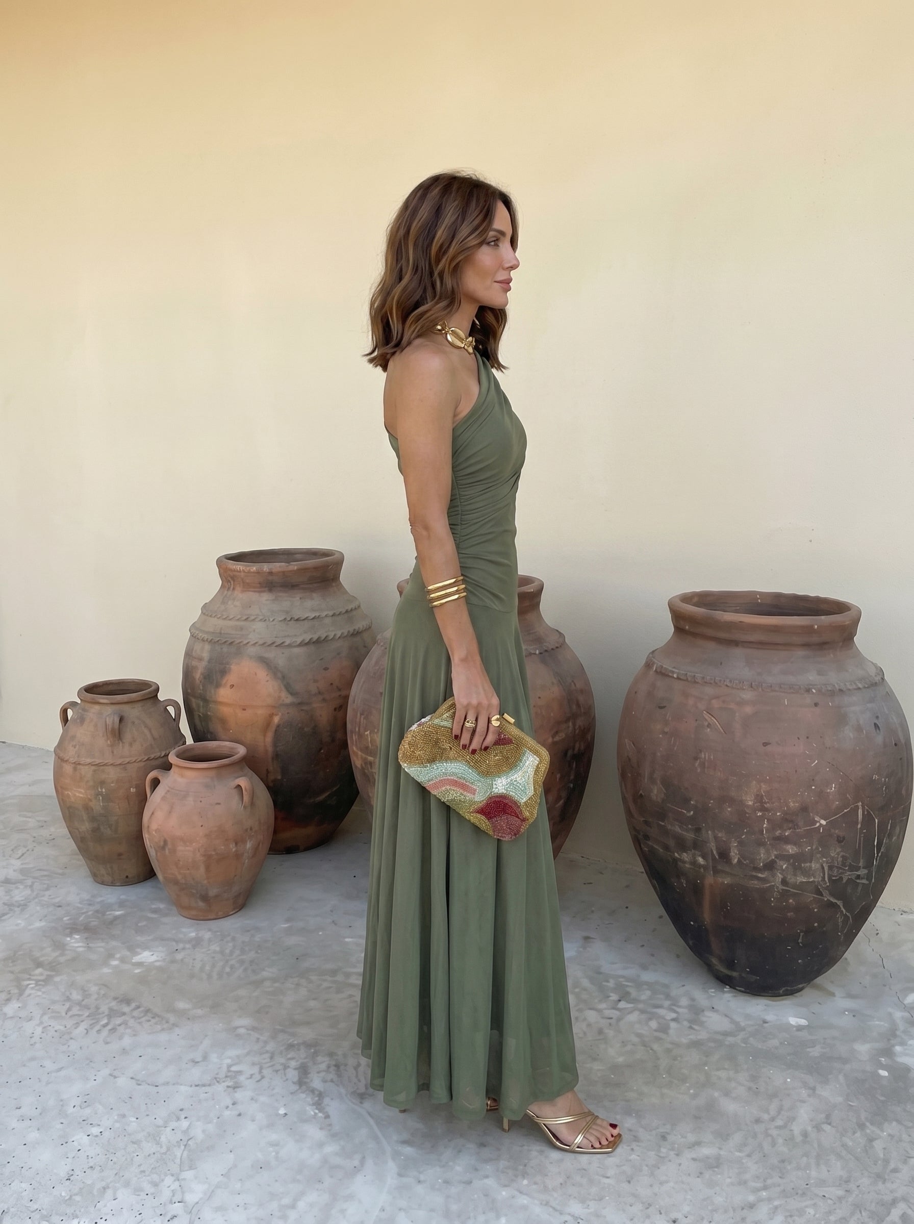 Toledo Maxi Dress in Terracotta