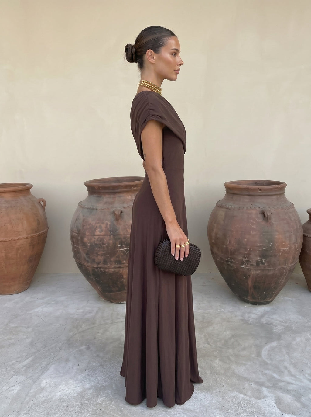 Toledo Maxi Dress in Terracotta