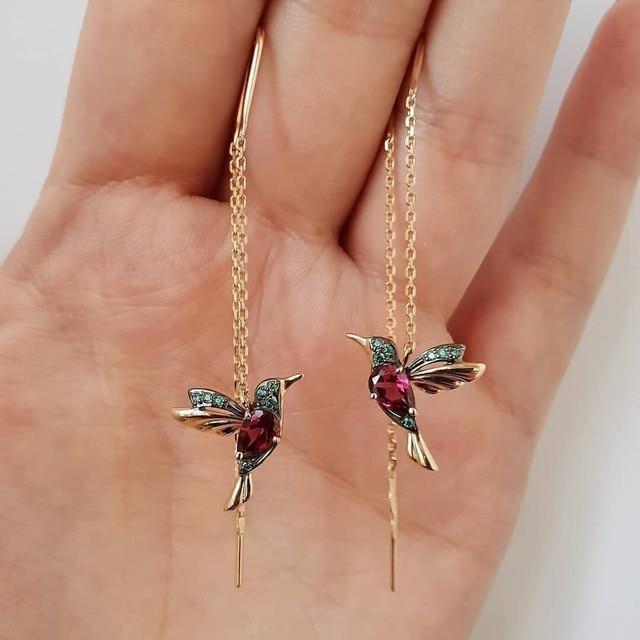 Hummingbird Earrings | Natural Elegance