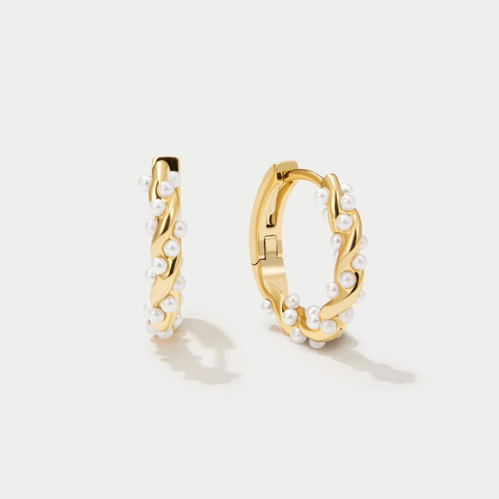 Pearl Hoop Earrings