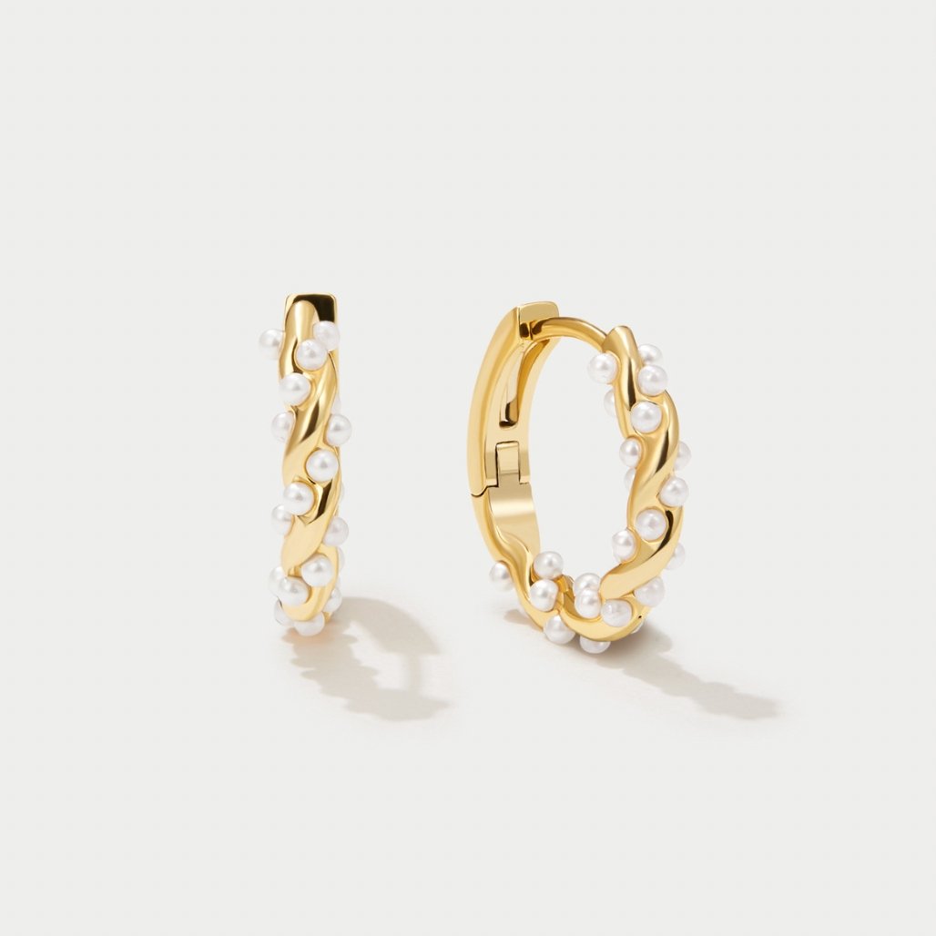 Pearl Hoop Earrings